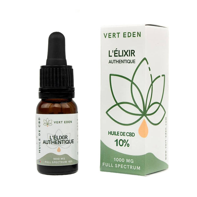 Elixir Authentique huile de cbd Vert Eden 1000mg issus de l'agriculture biologique 
